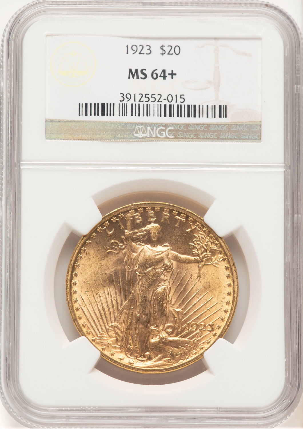 1923 $20 Saint-Gaudens Double Eagle NGC MS64+