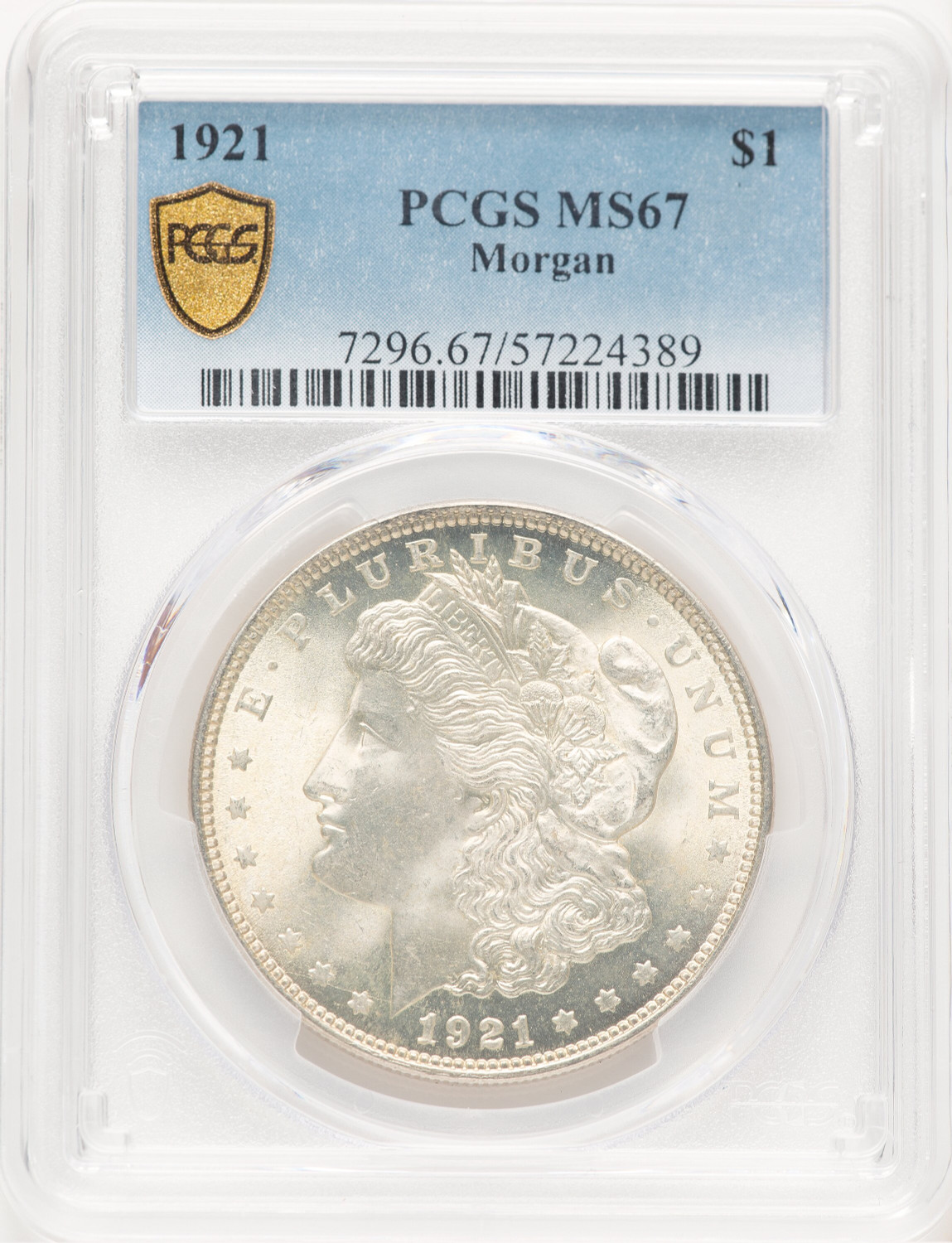 1921 Morgan Morgan Dollar PCGS MS67