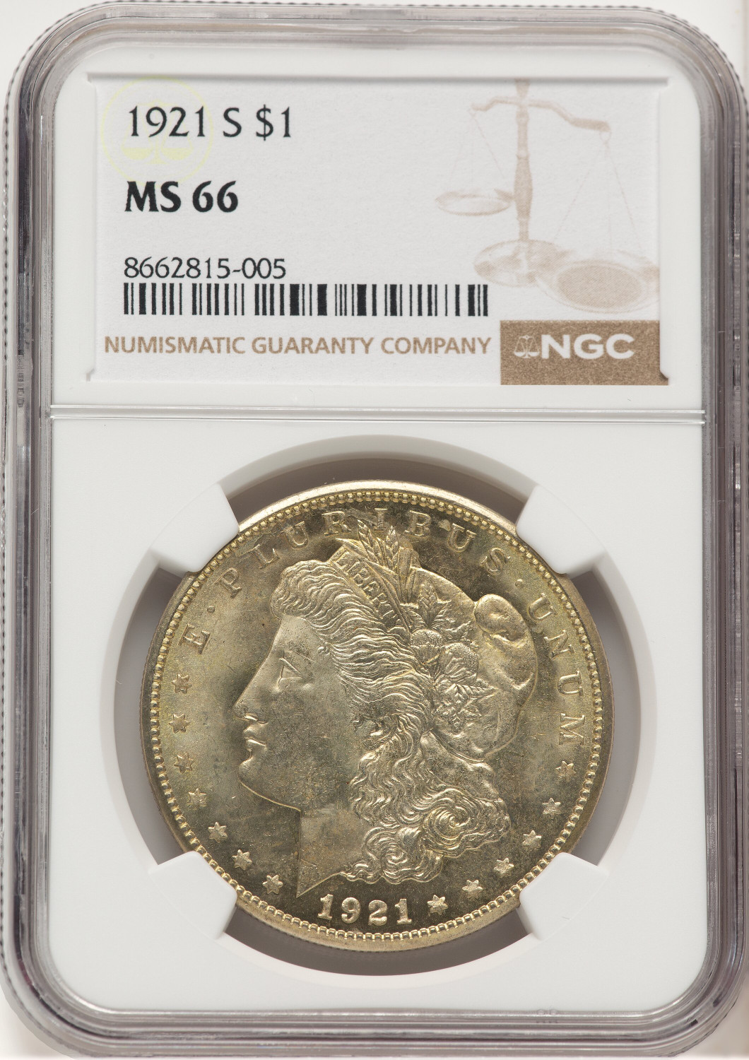 1921-S Morgan Dollar NGC MS66 (773687044)