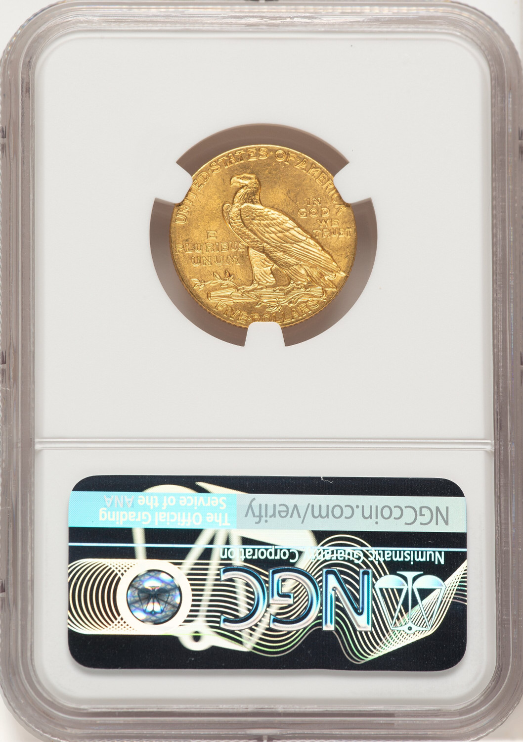 1908 $5 Indian Indian Half Eagle NGC MS64 (778971046). Second Image
