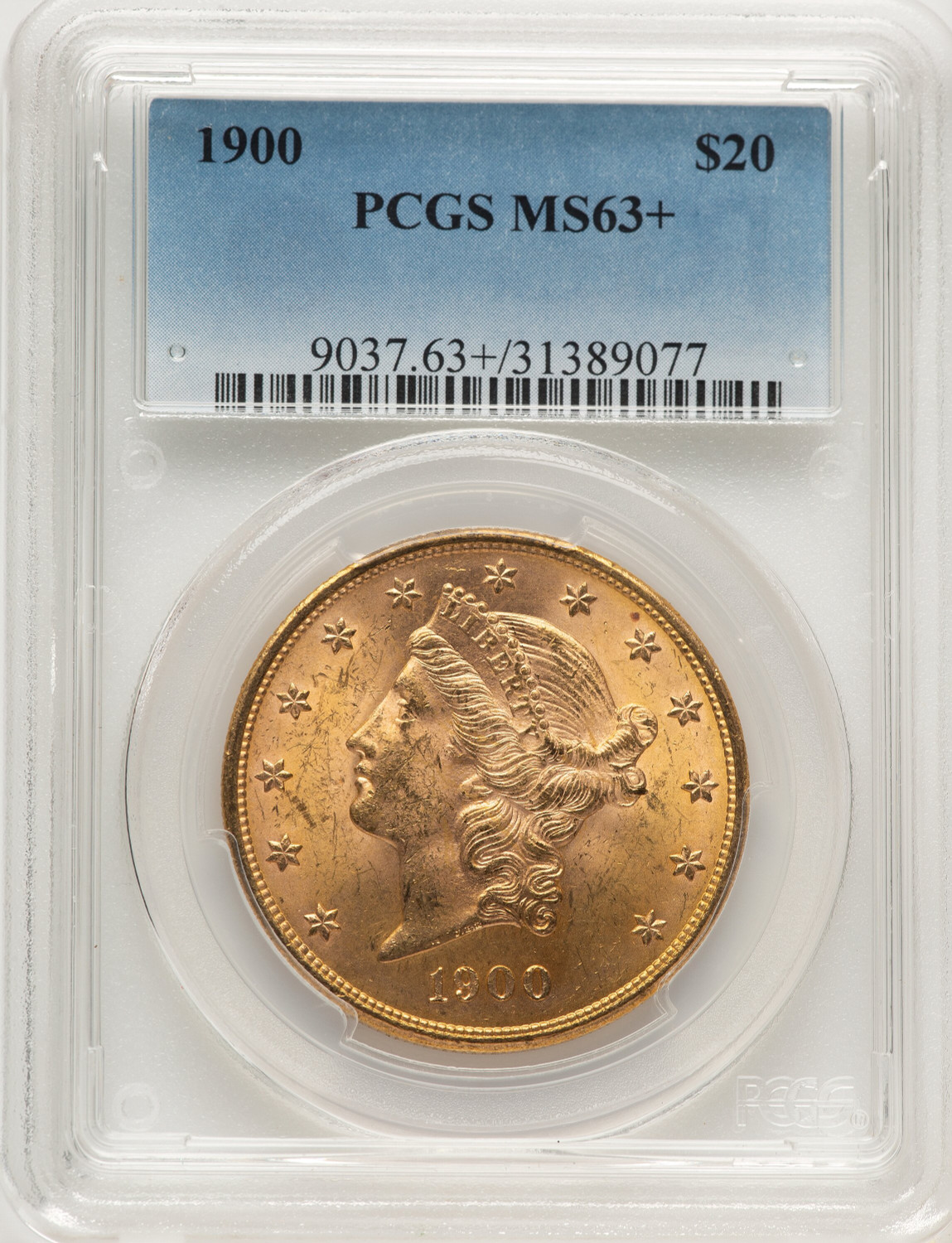 1900 $20 Liberty Double Eagle PCGS MS63+ (776498020)