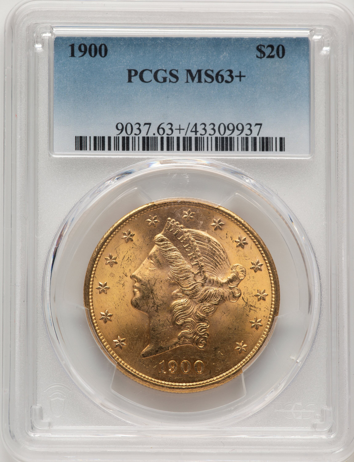 1900 $20 Liberty Double Eagle PCGS MS63+ (777304048)