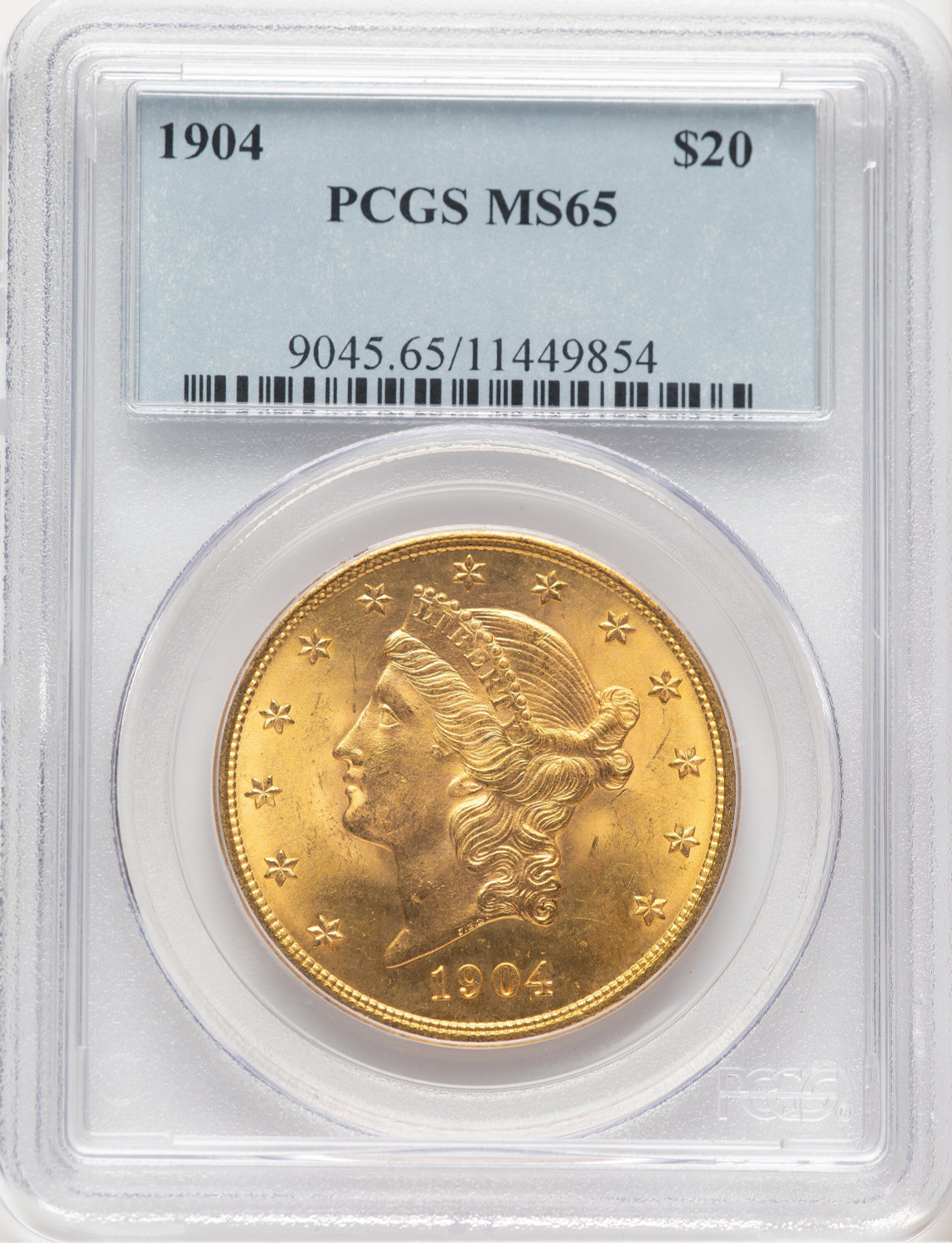 1904 $20 Liberty Liberty Double Eagle PCGS MS65 (177385003)