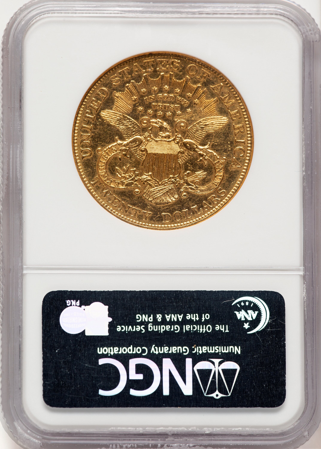 1904 $20 PL Liberty Double Eagle NGC MS62. Second Image