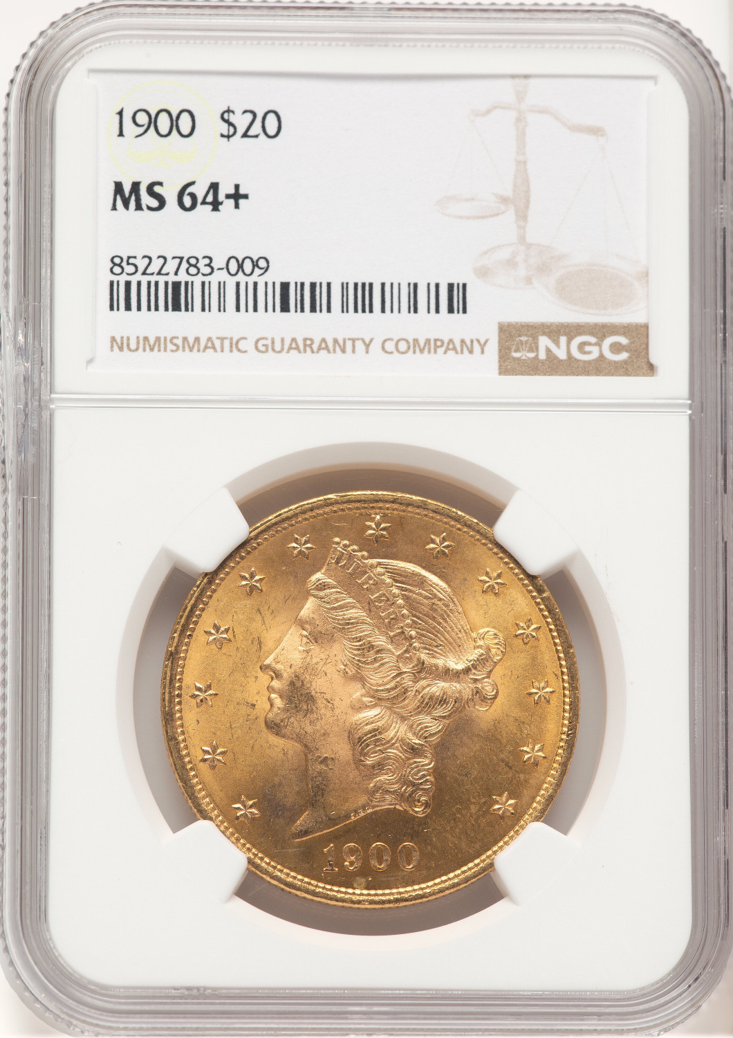 1900 $20 Liberty Double Eagle NGC MS64+ (507266084)