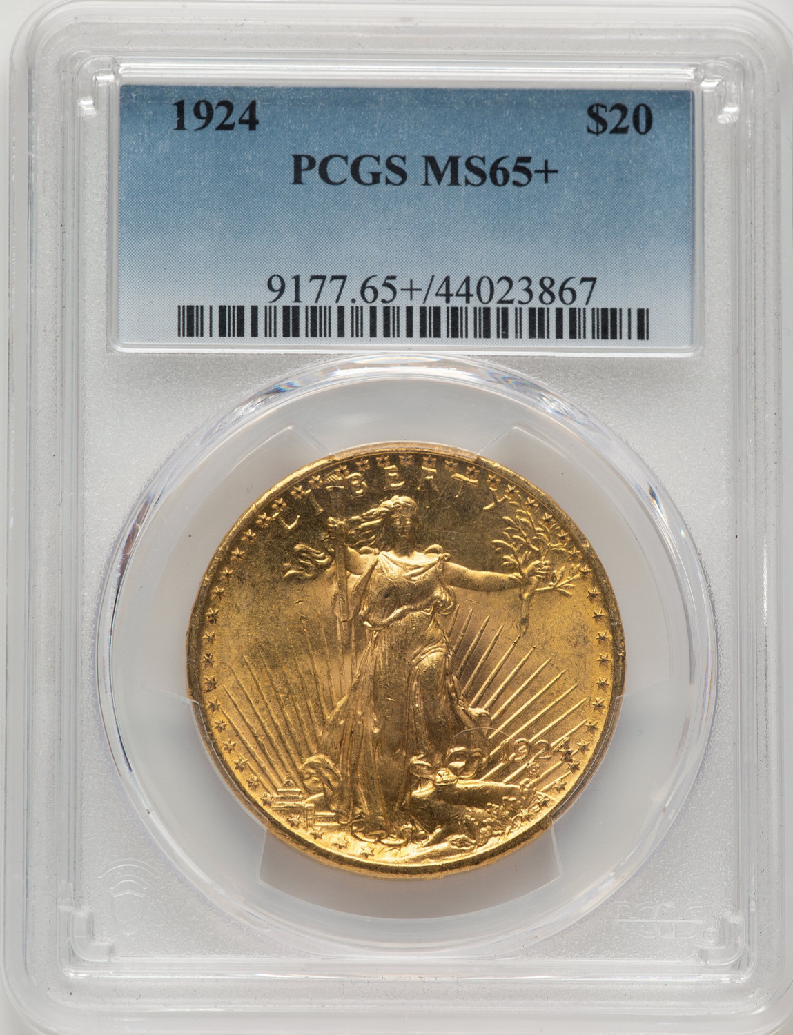 1924 $20 Saint Saint-Gaudens Double Eagle PCGS MS65+ (507297006)