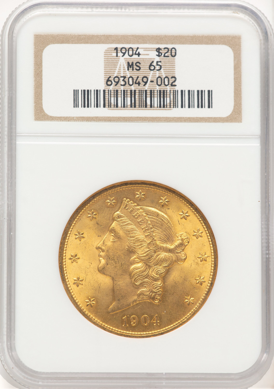1904 $20 Liberty Liberty Double Eagle NGC MS65 (507455001)