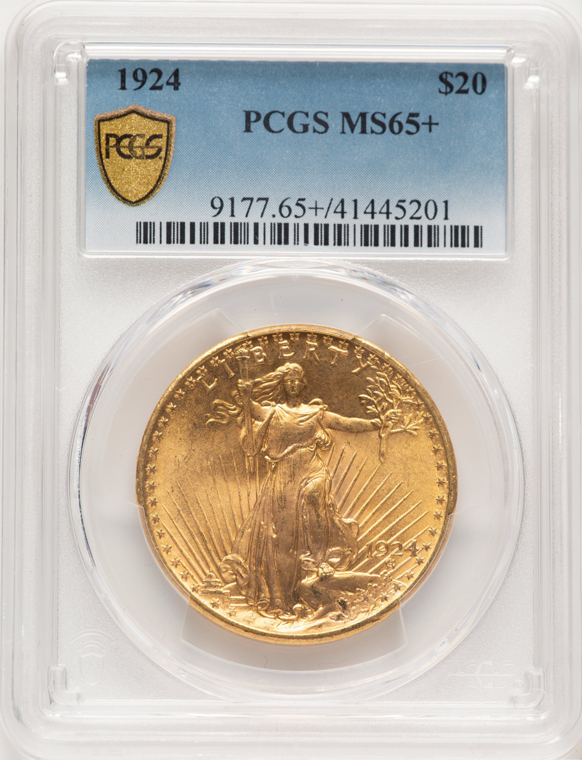 1924 $20 Saint Saint-Gaudens Double Eagle PCGS MS65+ (521389024)