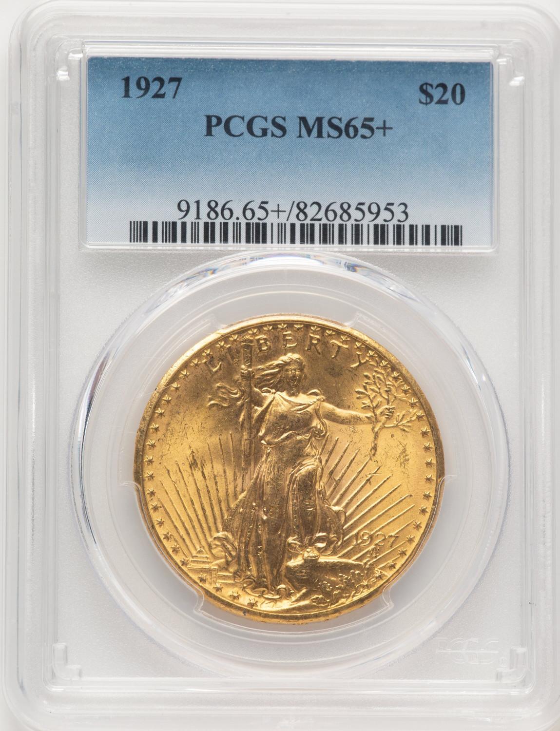 1927 $20 Saint-Gaudens Double Eagle PCGS MS65+ (775856008)
