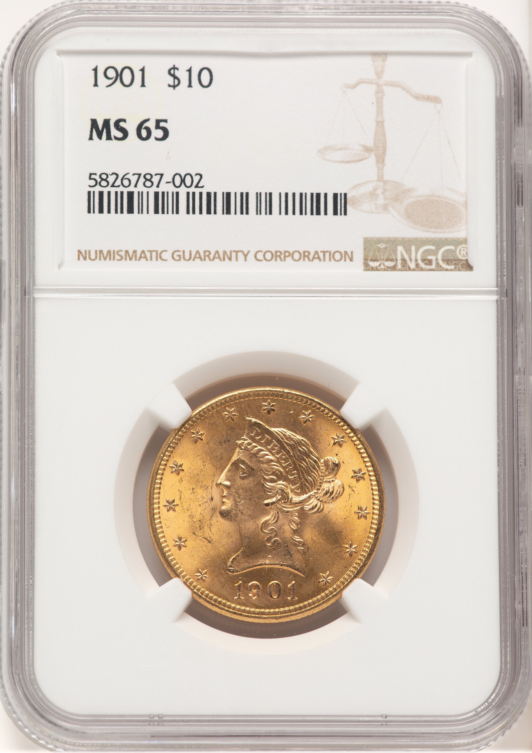 1901 $10 Liberty Eagle NGC MS65 (777999043)