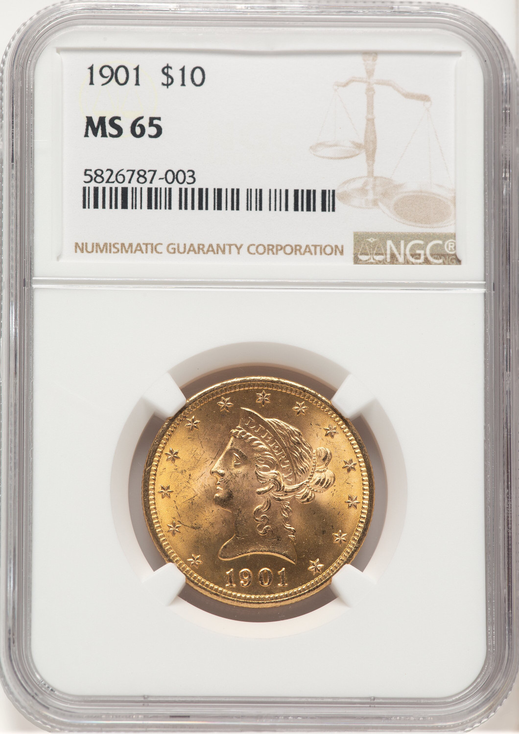 1901 $10 Liberty Eagle NGC MS65 (777999044)