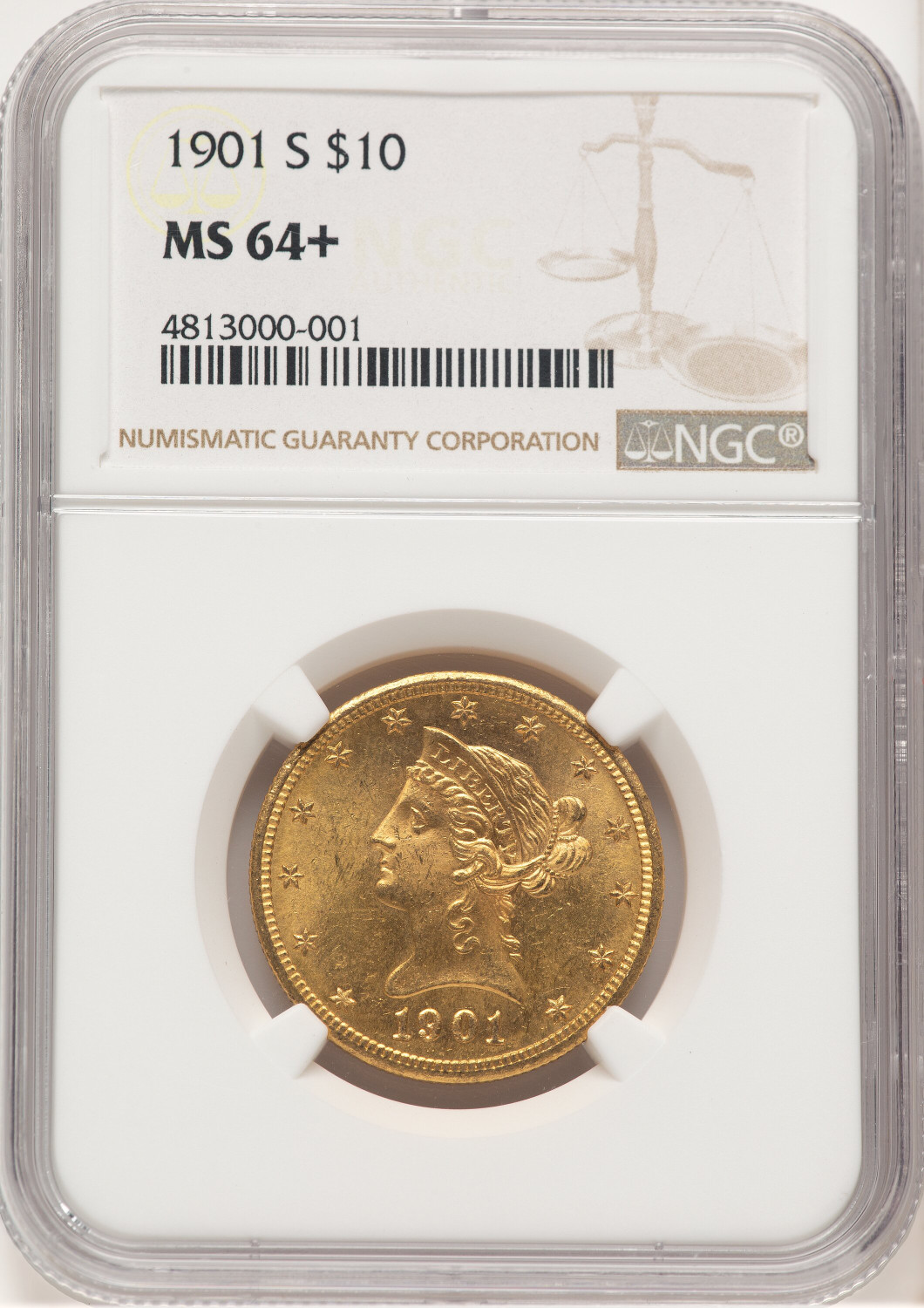 1901-S $10 Liberty Eagle NGC MS64+