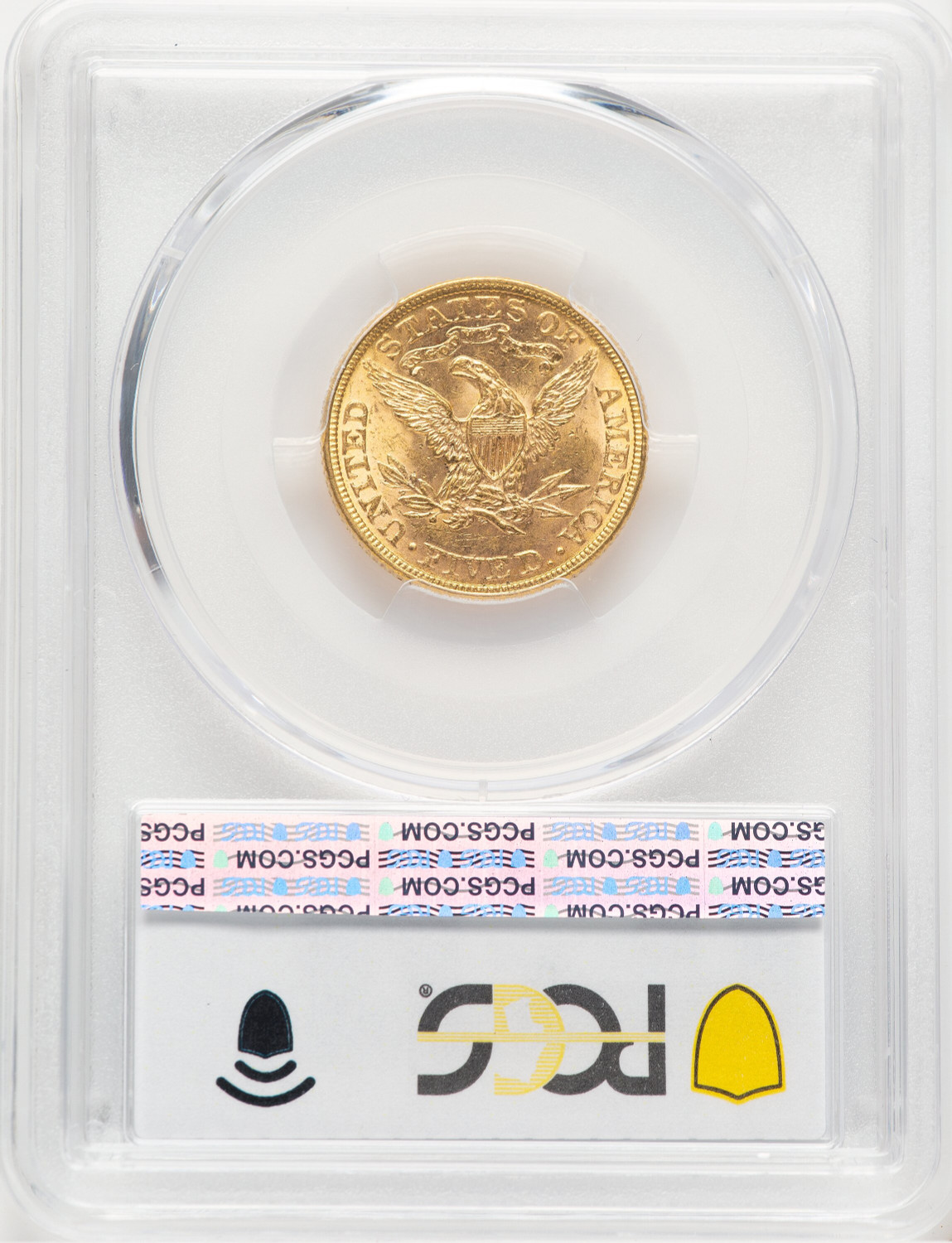 1882 $5 Liberty Half Eagle PCGS MS63+. Second Image