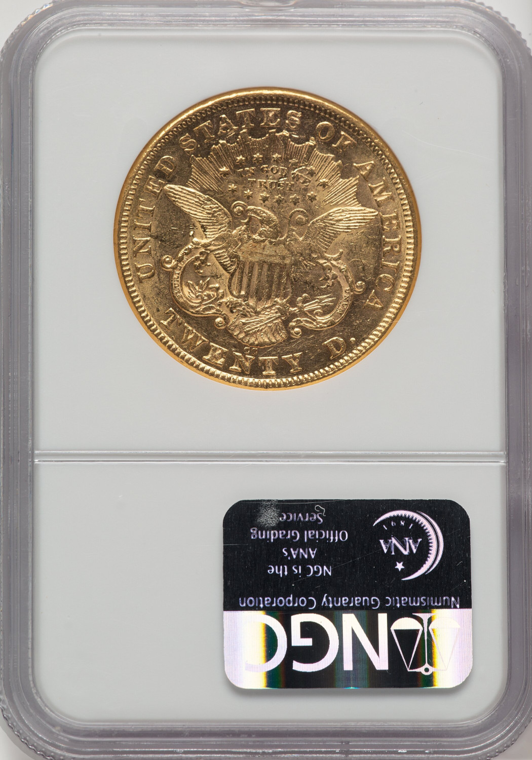 1875-CC $20 Liberty Double Eagle NGC AU58 (778256051). Second Image