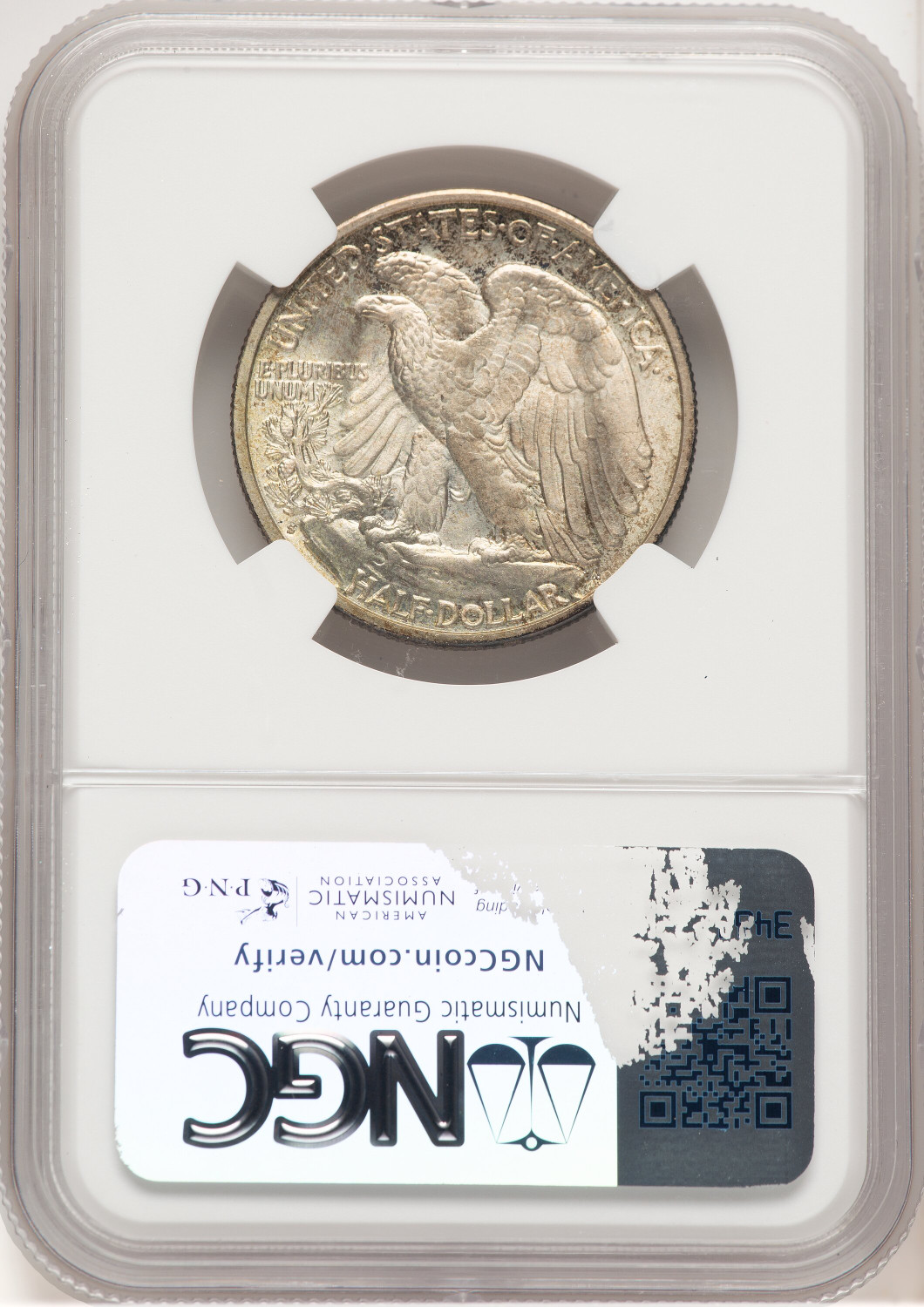 1923-S 50C Walking Liberty Half Dollar NGC MS65. Second image.