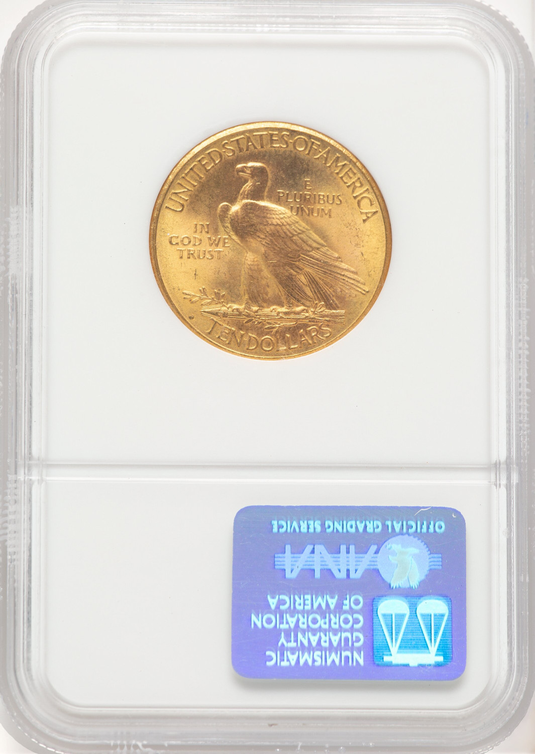 1914-D $10 Indian Eagle NGC MS67. Second image.