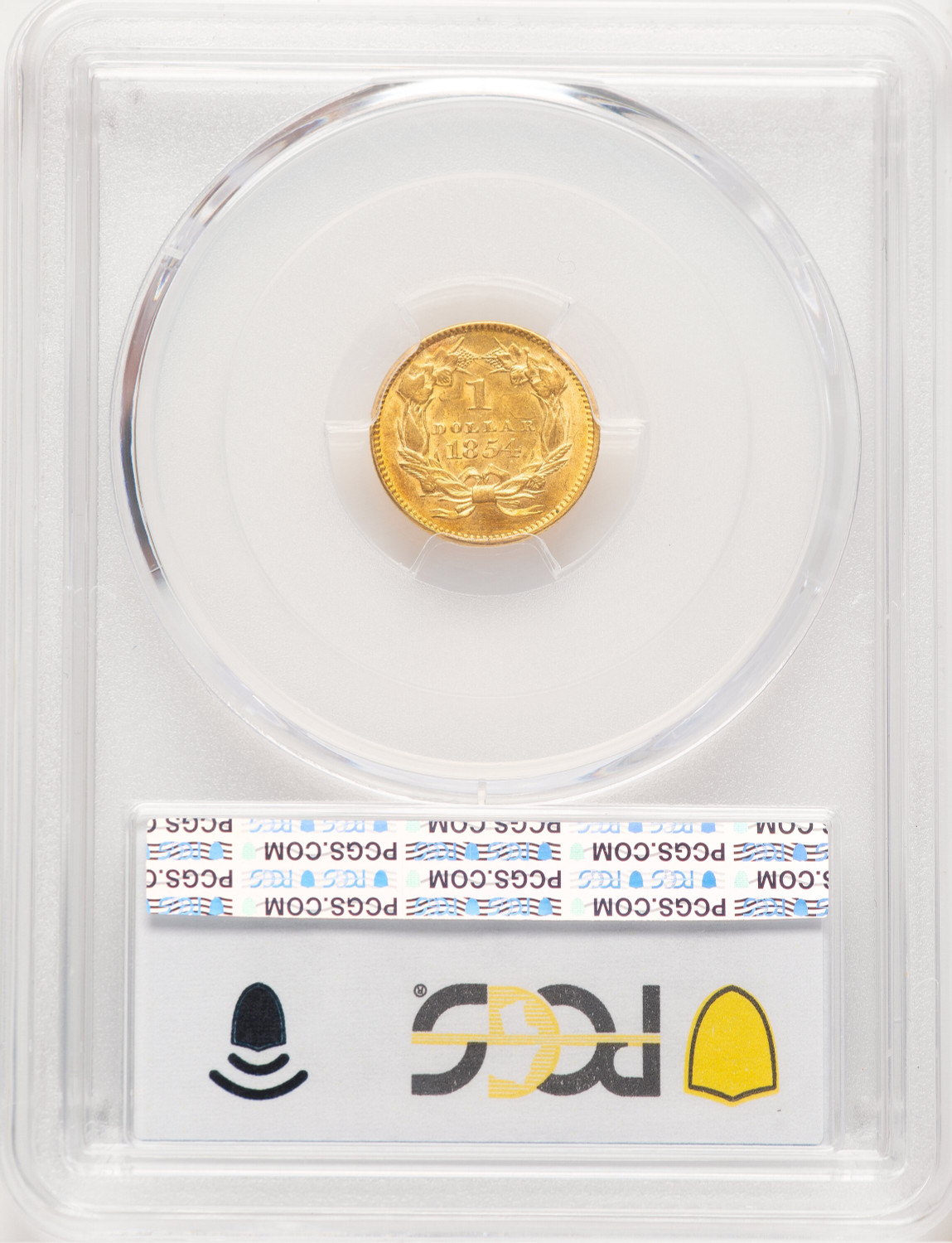 1854 G$1 Type Two Gold Dollar PCGS AU55 (778883016). Second Image
