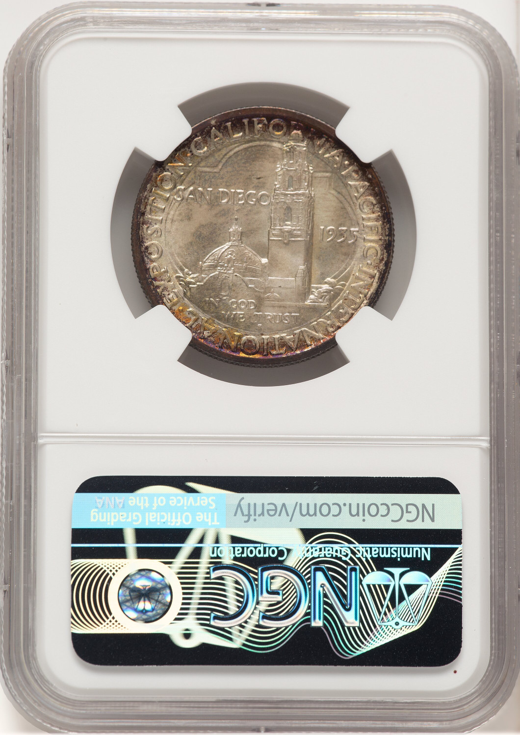 1935-S 50C San Diego Commemorative Silver NGC MS67 (778276019). Second Image