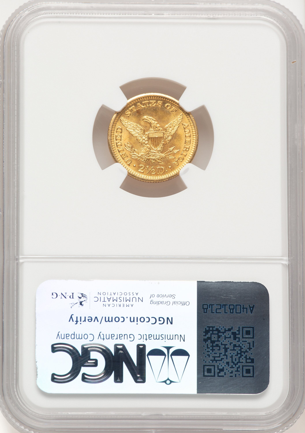 1903 $2.50 CAC Liberty Quarter Eagle NGC MS66+. Second Image
