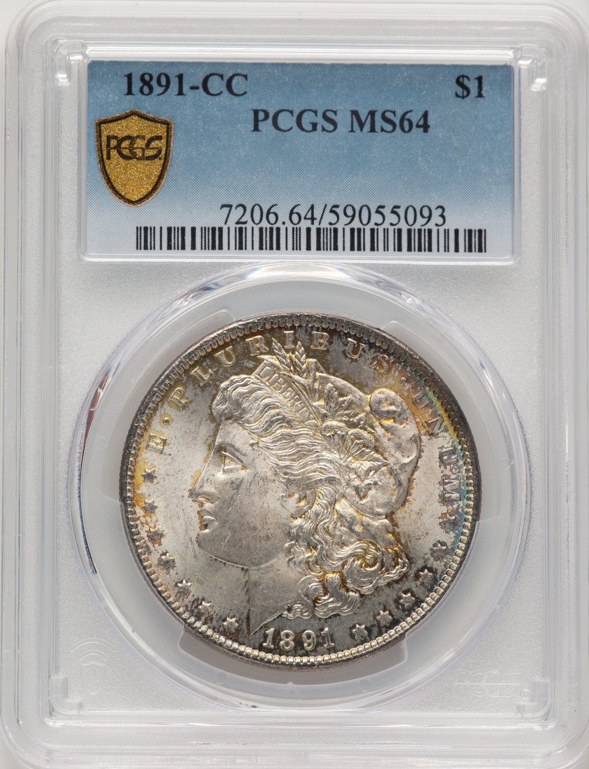 1891-CC Morgan Dollar PCGS MS64 (521316019)