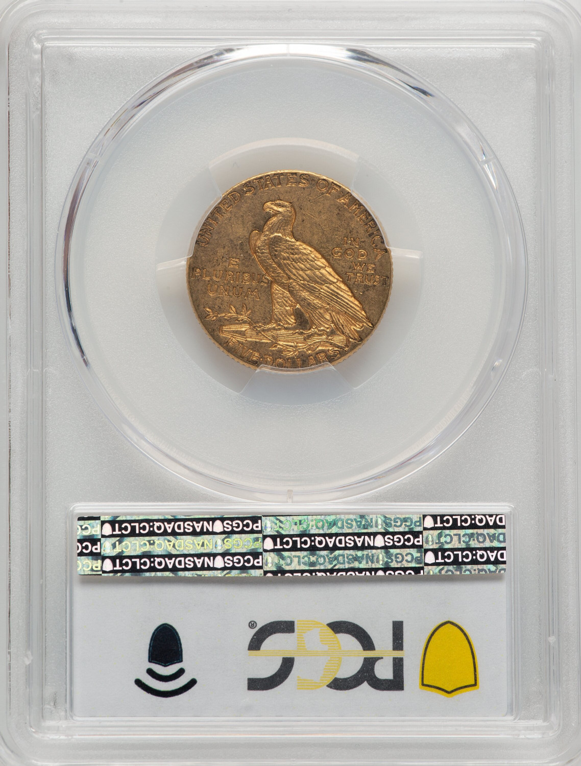 1911-D $5 Indian Half Eagle PCGS AU58 (521316034). Second Image