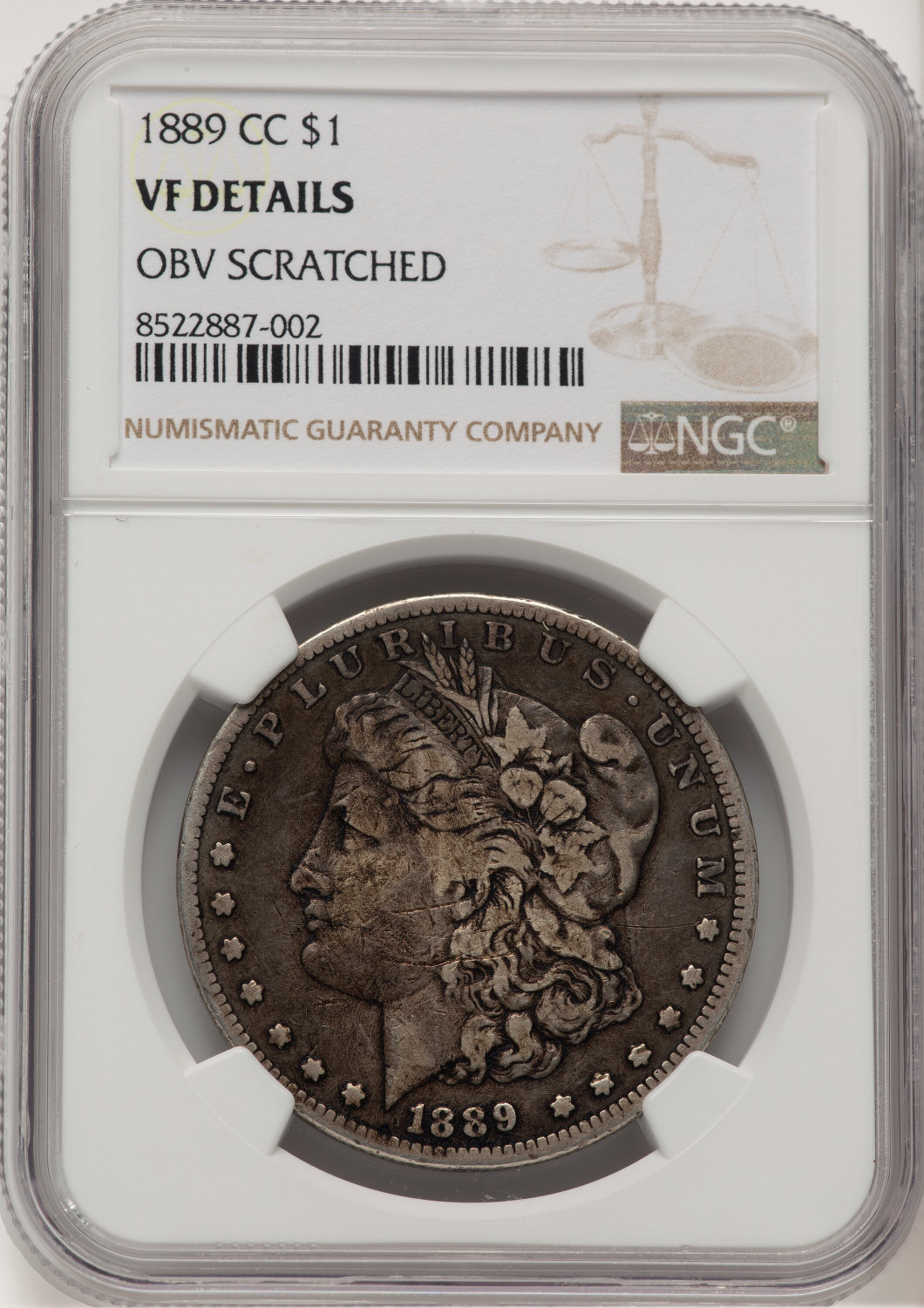 1889-CC Morgan Dollar Details NGC VF20 (507041068)