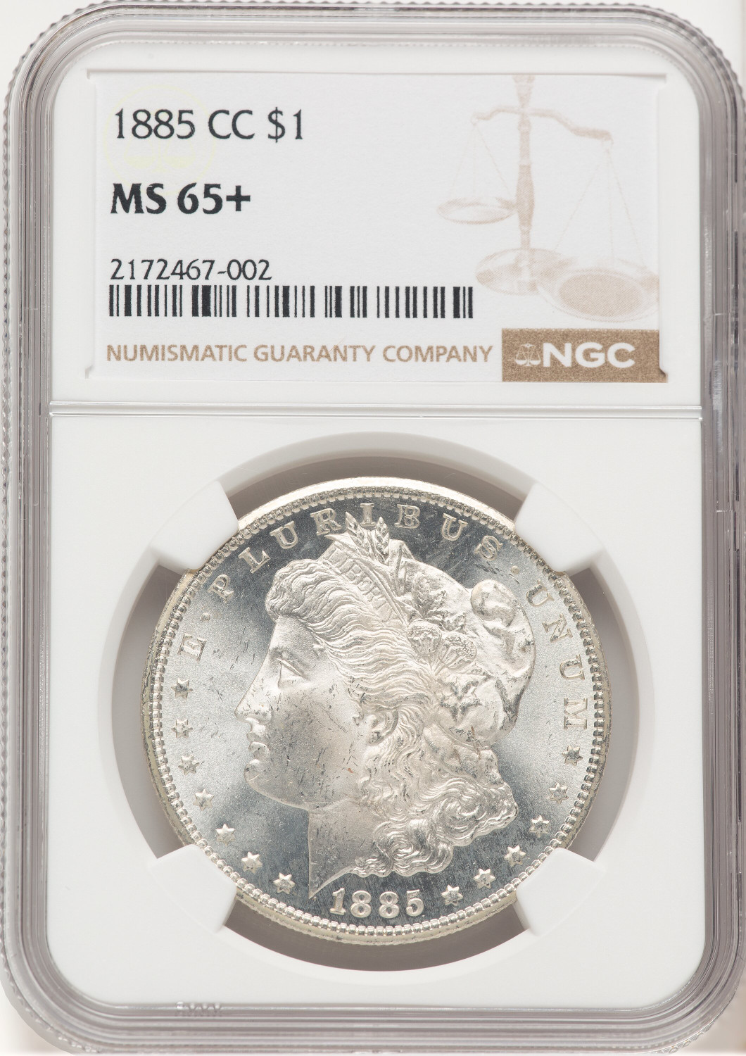1885-CC Morgan Dollar NGC MS65+