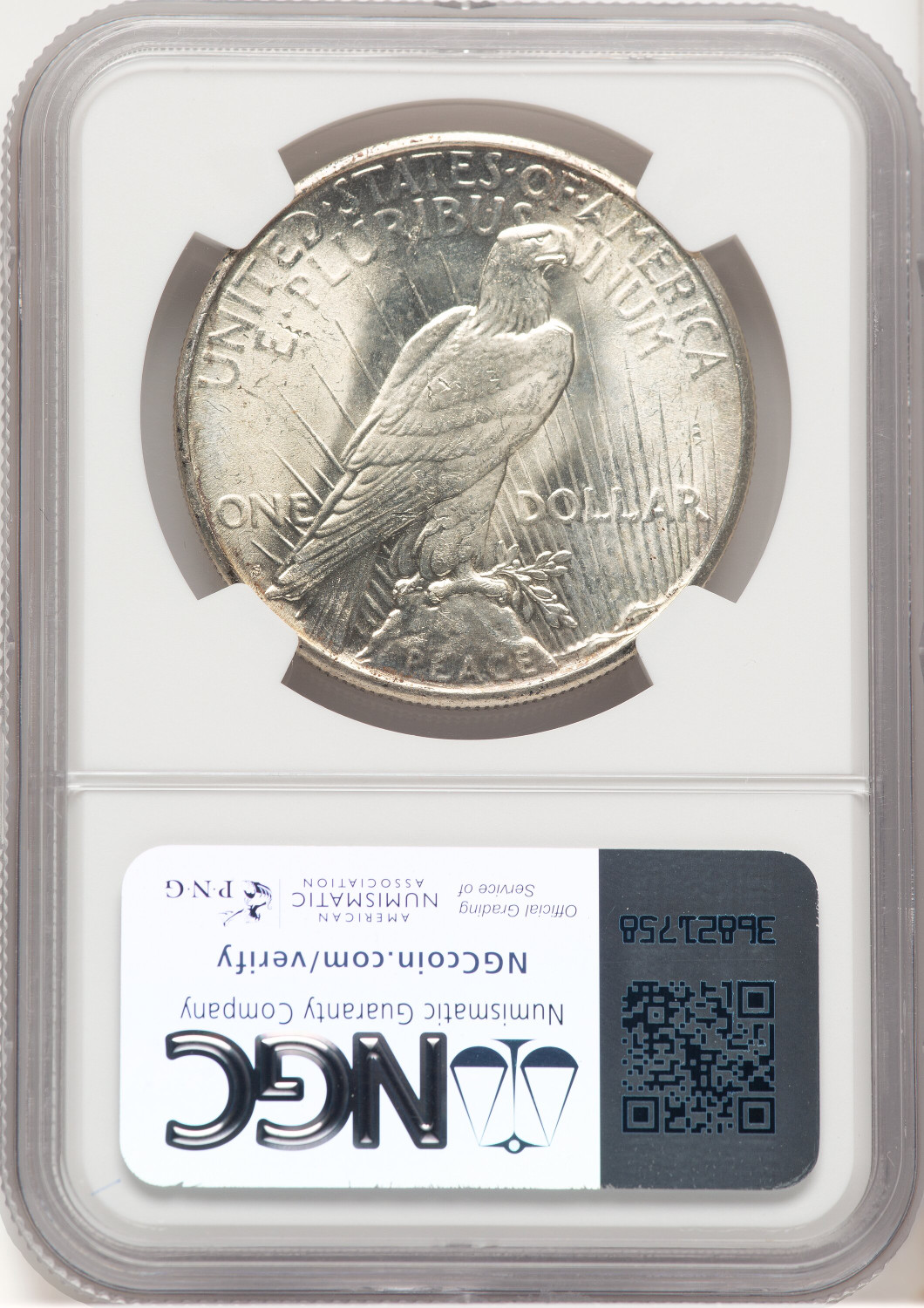 1924-S Peace Dollar NGC MS64. Second Image