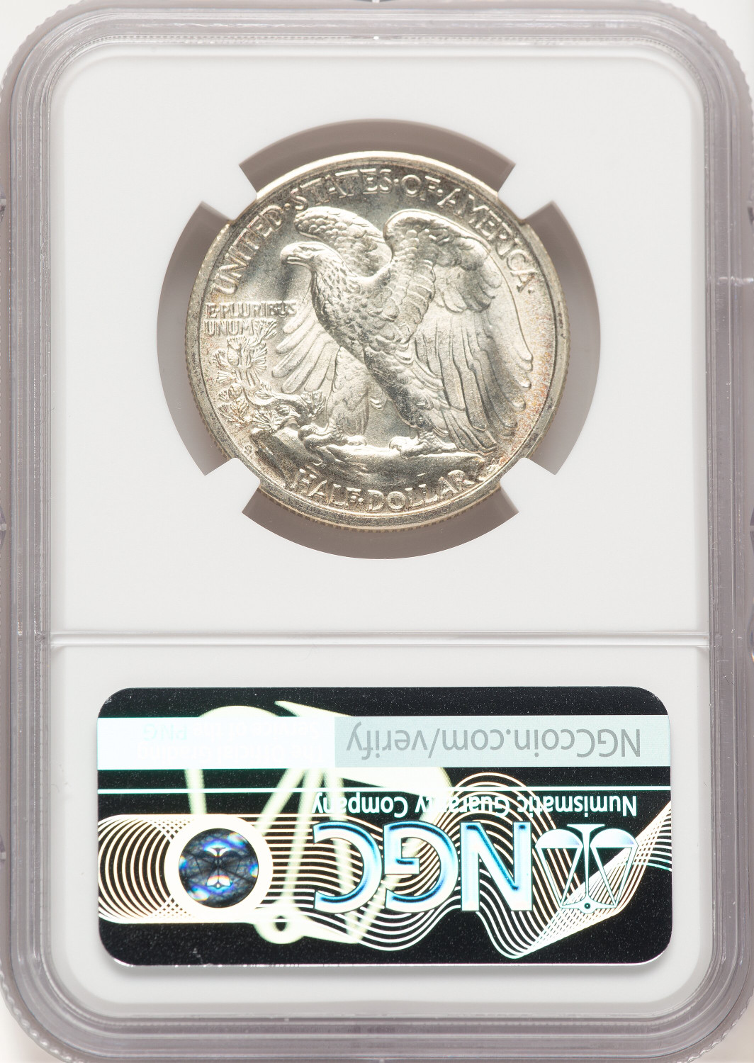 1942-S 50C Walking Liberty Half Dollar NGC MS67 (778782001). Second Image