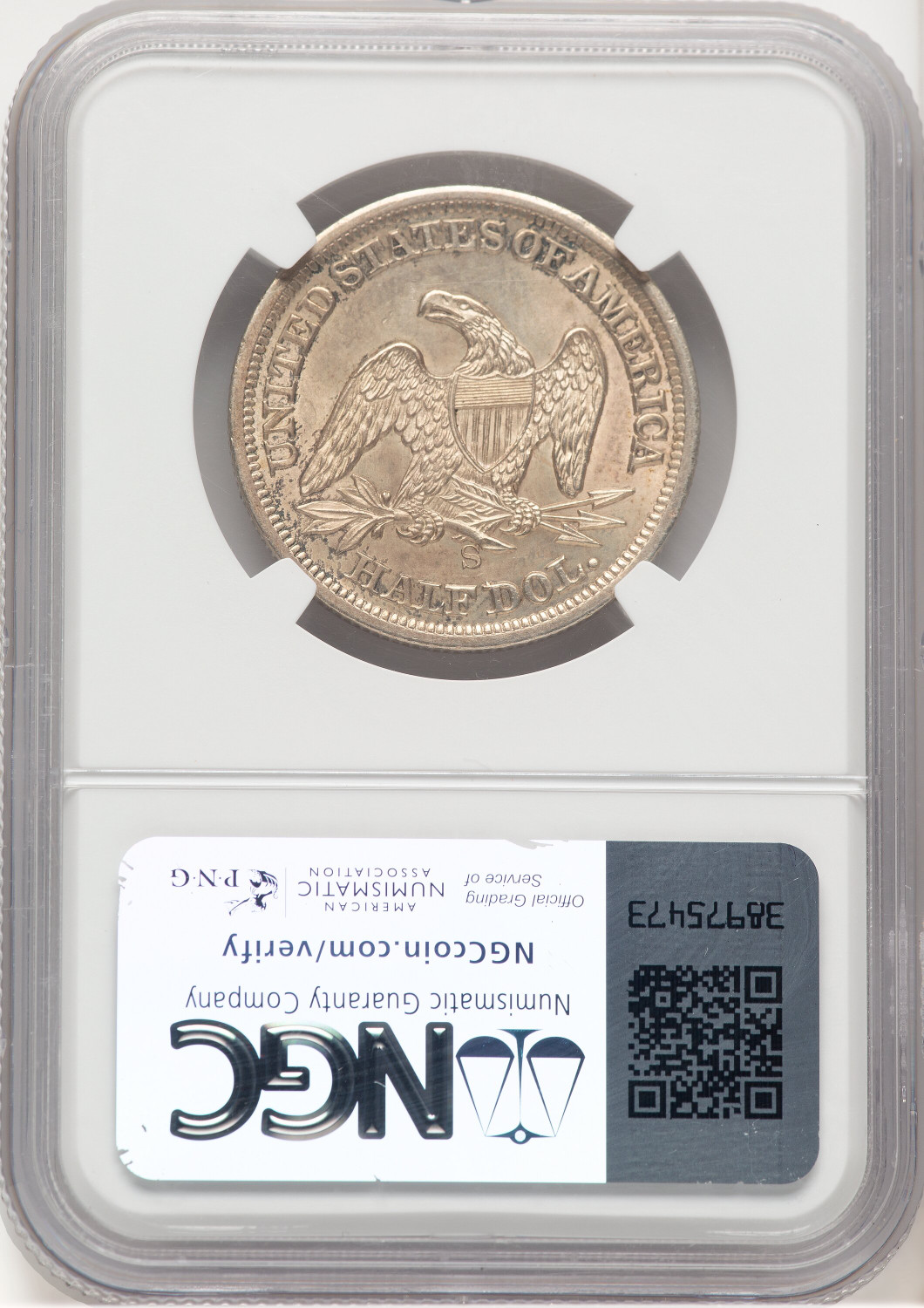 1864-S 50C WB-1 Seated Half Dollar NGC MS63. Second Image