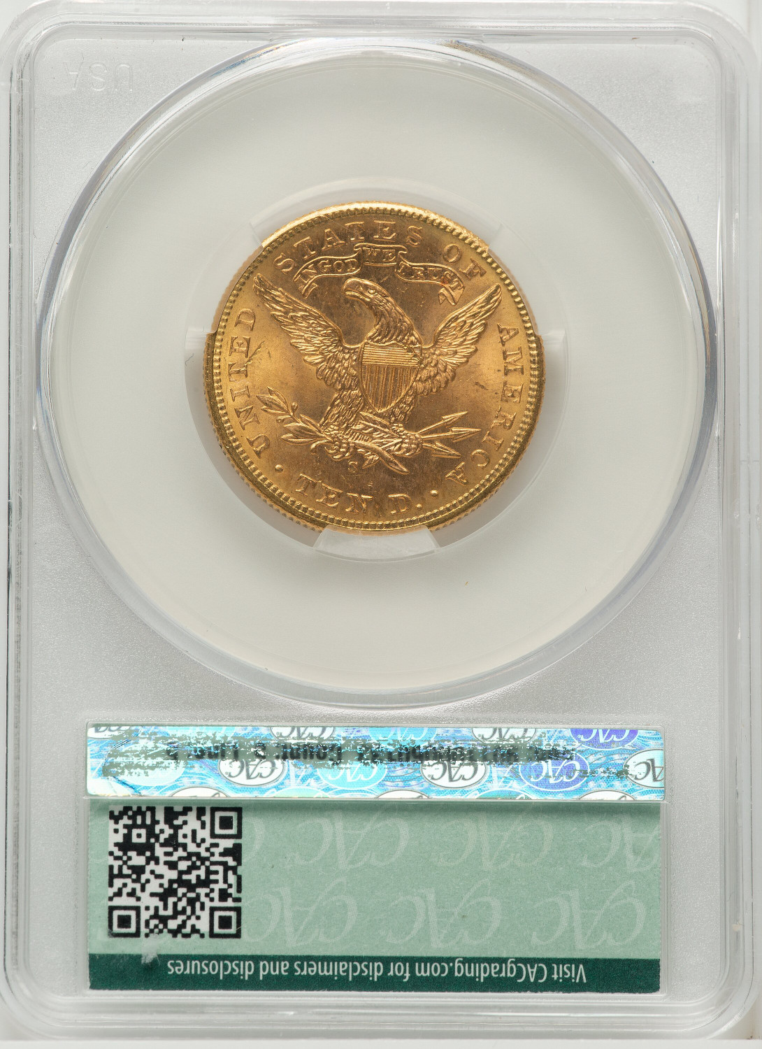 1901-S $10 Liberty Eagle CACG MS65 (777410071). Second Image