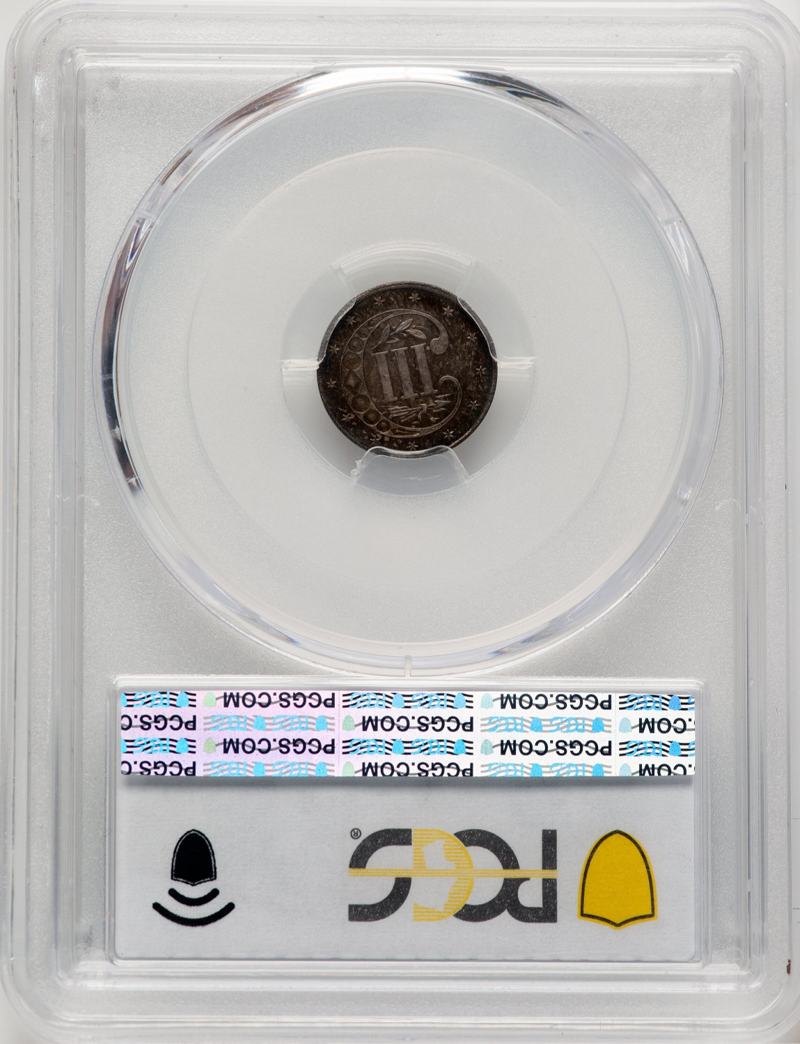 1861 3CS Proof Three Cent Silver PCGS PR66. Second Image