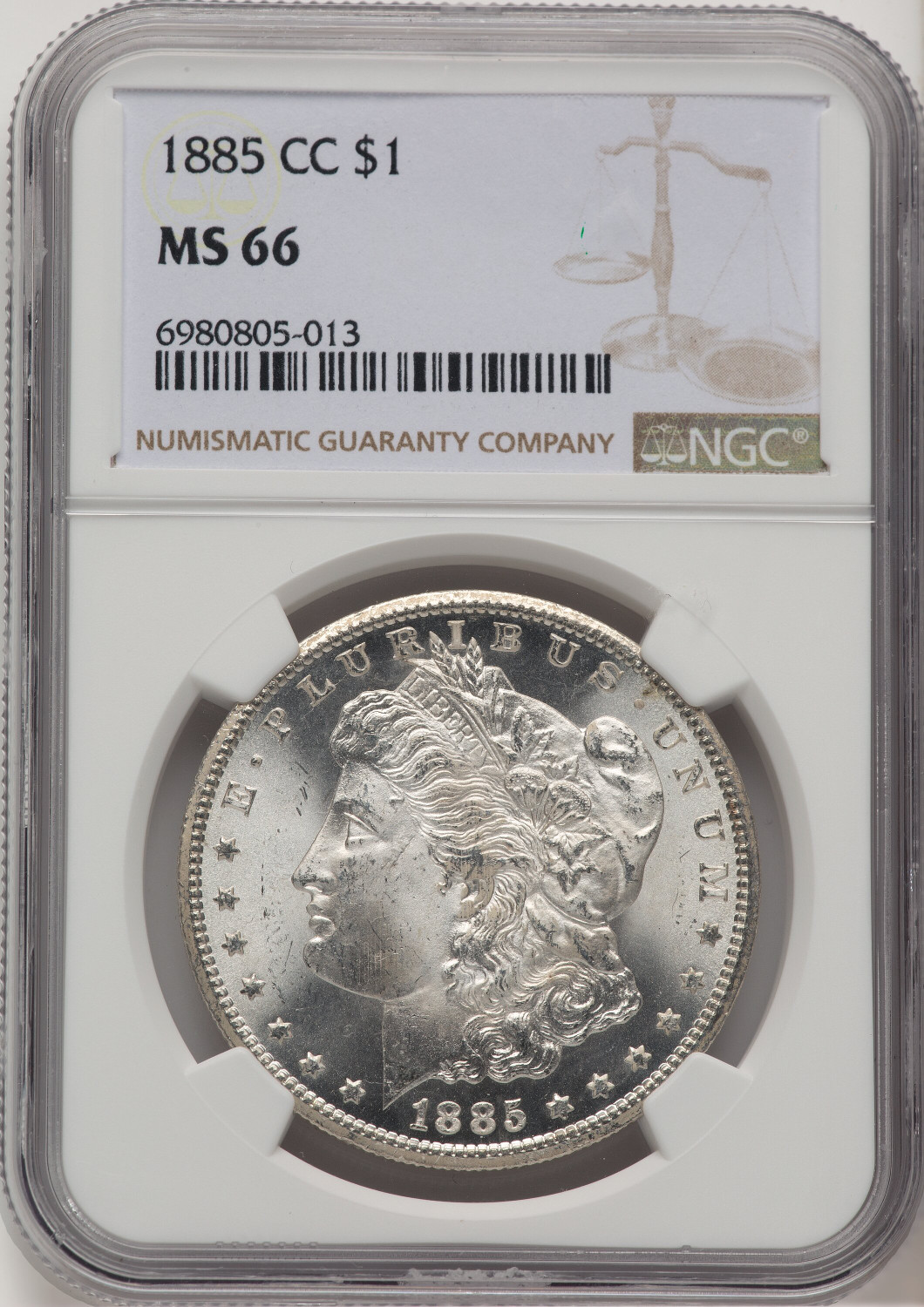 1885-CC Morgan Dollar NGC MS66 (777425035)