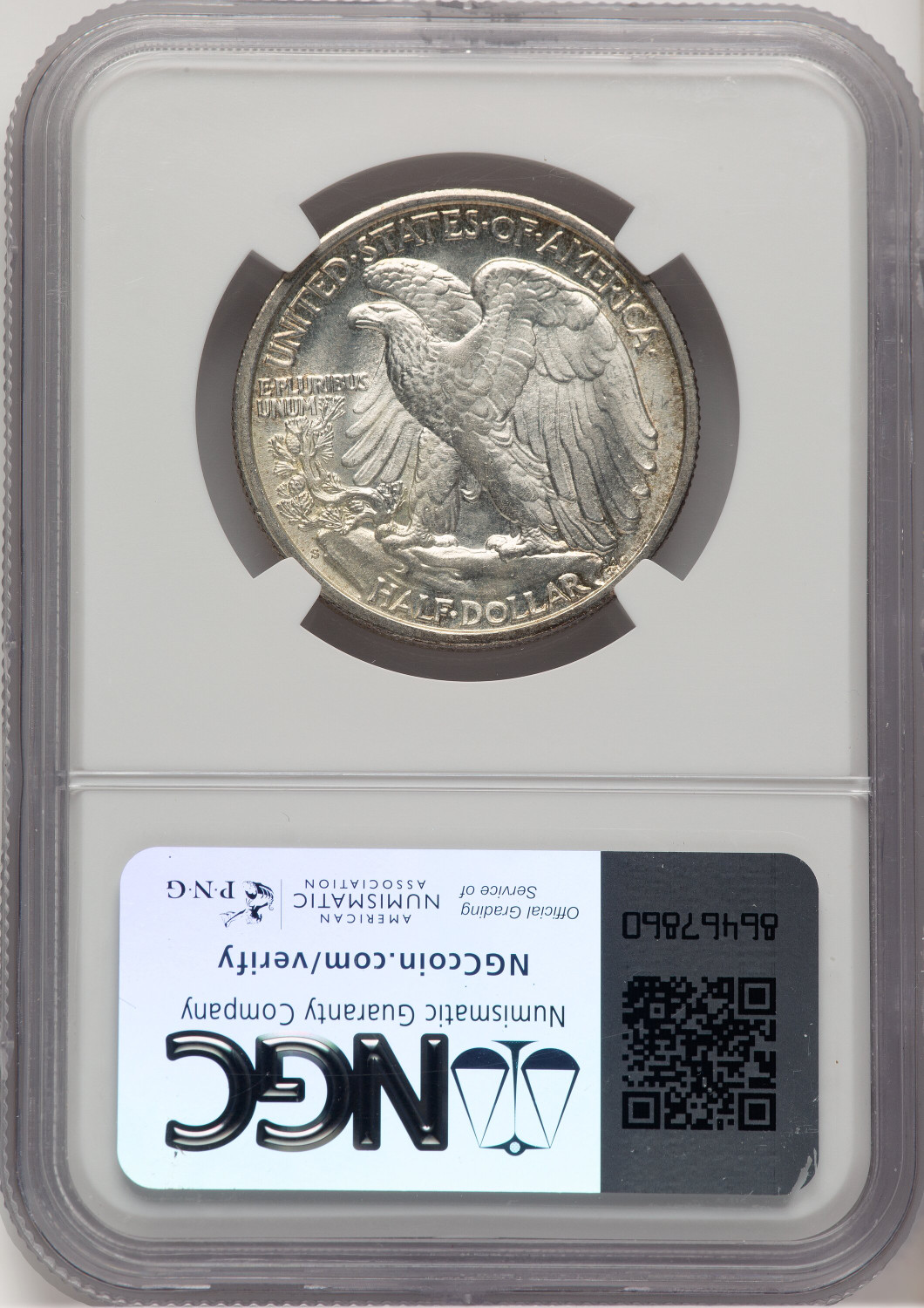 1941-S 50C Walking Liberty Half Dollar NGC MS66+ (777605006). Second Image
