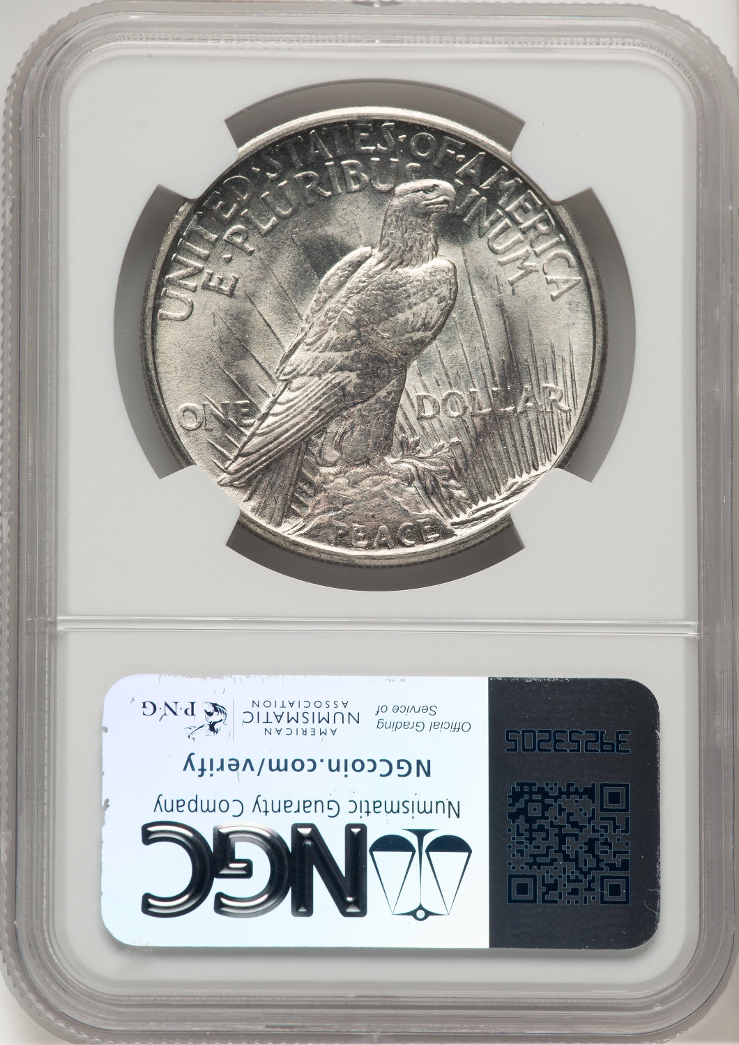 1921 Peace Dollar NGC MS64 (777985020). Second Image