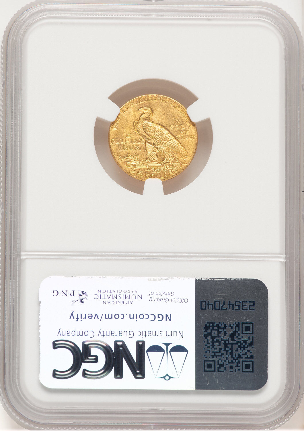 1913 $2.50 Indian Quarter Eagle NGC MS64 (507444020). Second Image