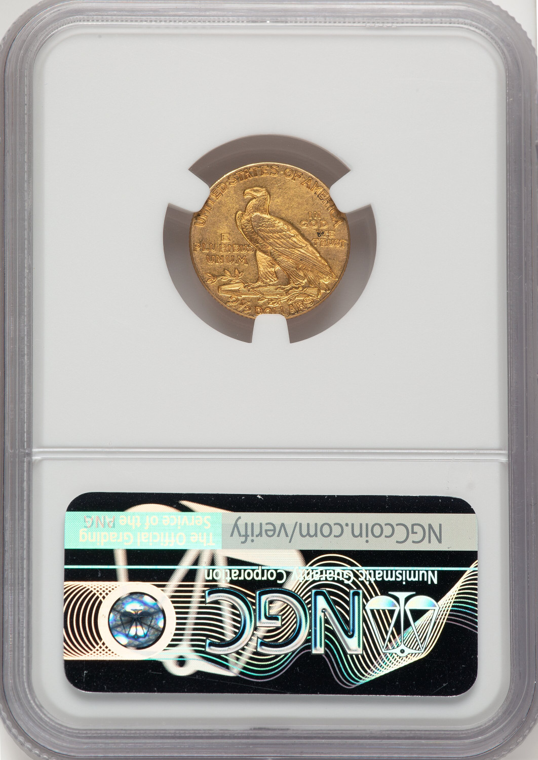 1913 $2.50 Indian Quarter Eagle NGC MS62 (760030047). Second Image