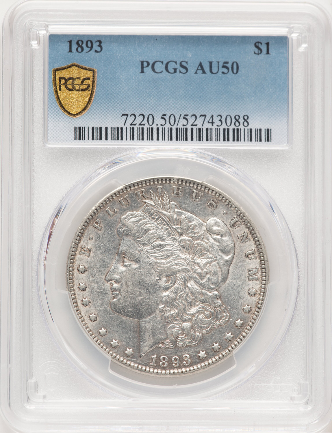 1893 Morgan Dollar PCGS AU50 (778883022)