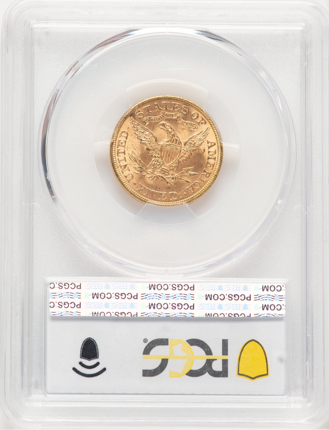 1891 $5 Liberty Half Eagle PCGS MS64. Second Image