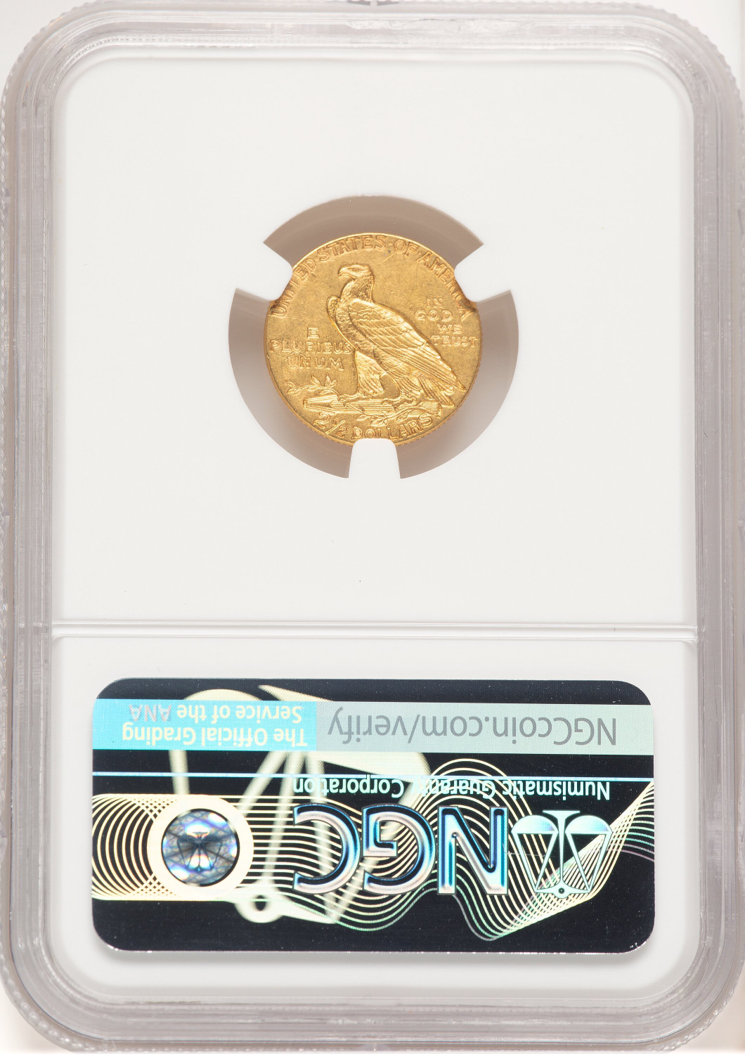1914 $2.50 Indian Quarter Eagle NGC MS62 (779345001). Second Image