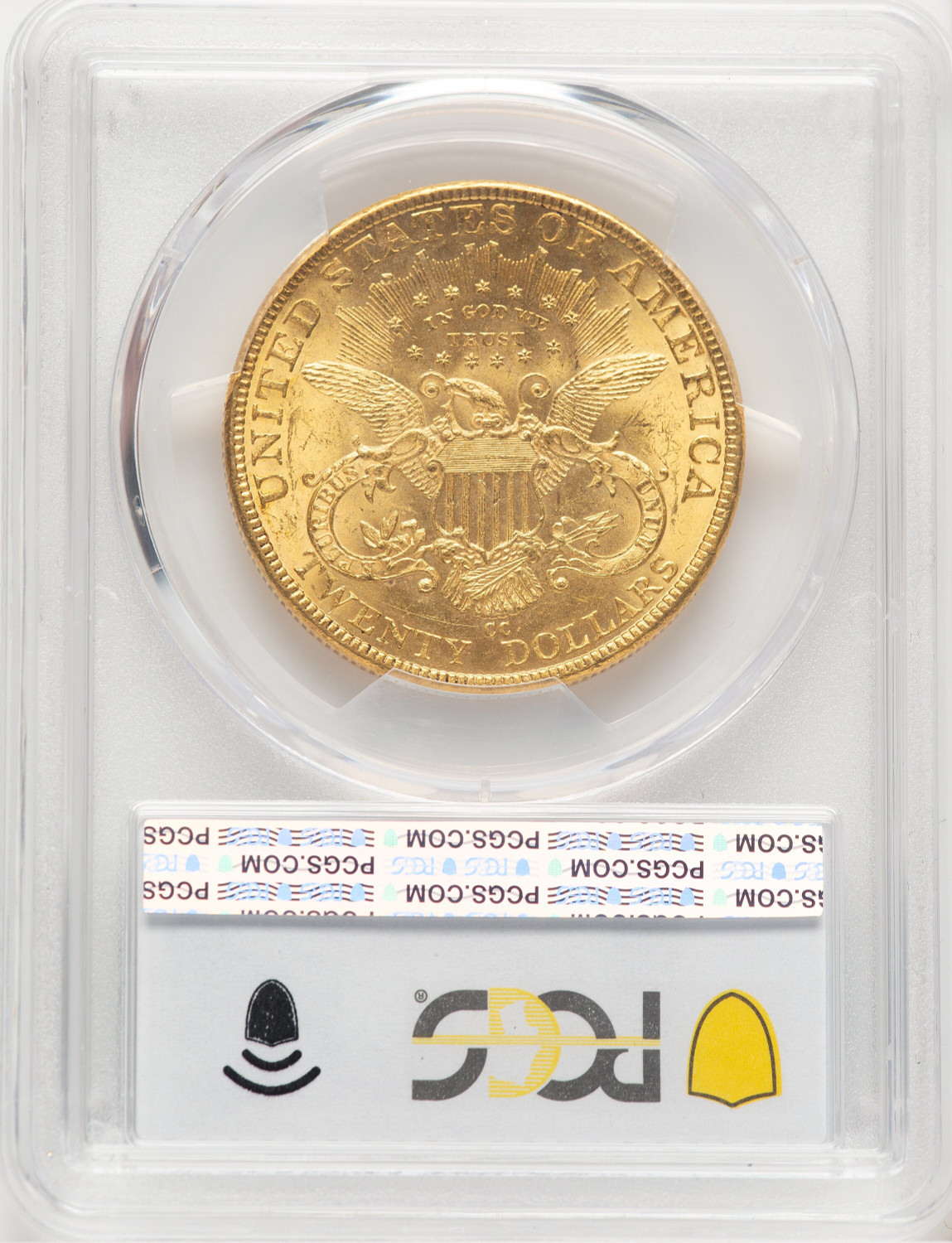 1893-CC $20 Liberty Double Eagle PCGS MS62. Second Image