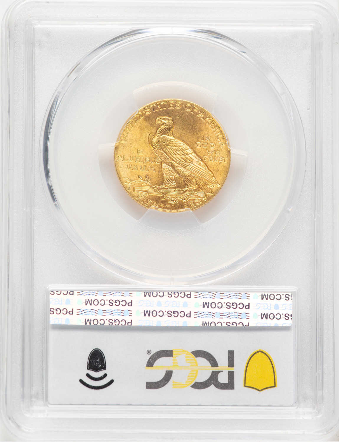 1908-S $5 Indian Half Eagle PCGS MS65+. Second Image
