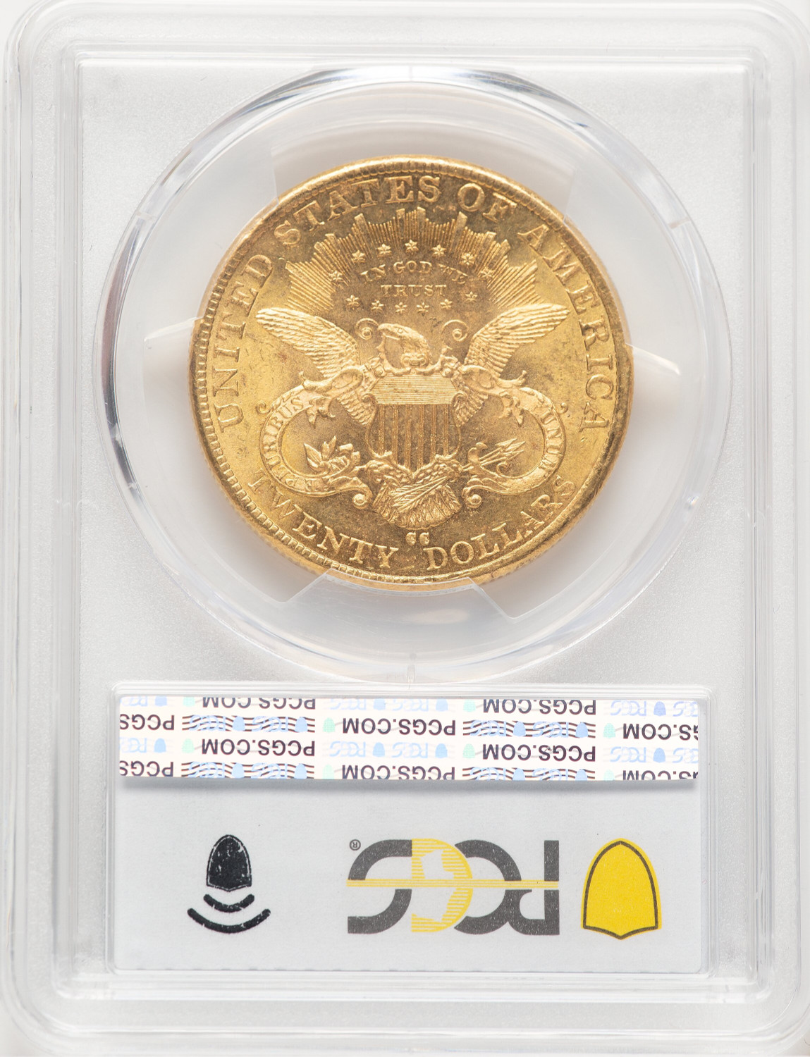 1892-CC $20 Liberty Double Eagle PCGS MS62+. Second Image