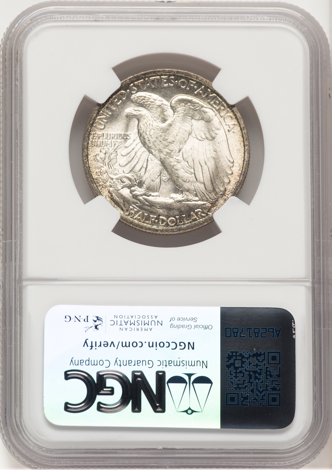 1945-S 50C CAC Walking Liberty Half Dollar NGC MS66+. Second Image