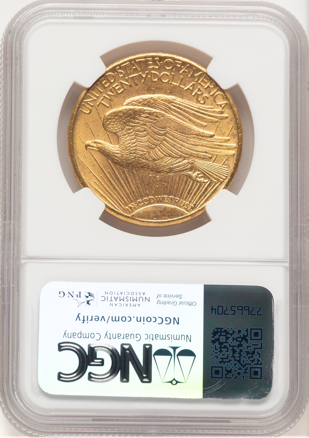 1911-D $20 Saint-Gaudens Double Eagle NGC MS65+ (777489007). Second Image