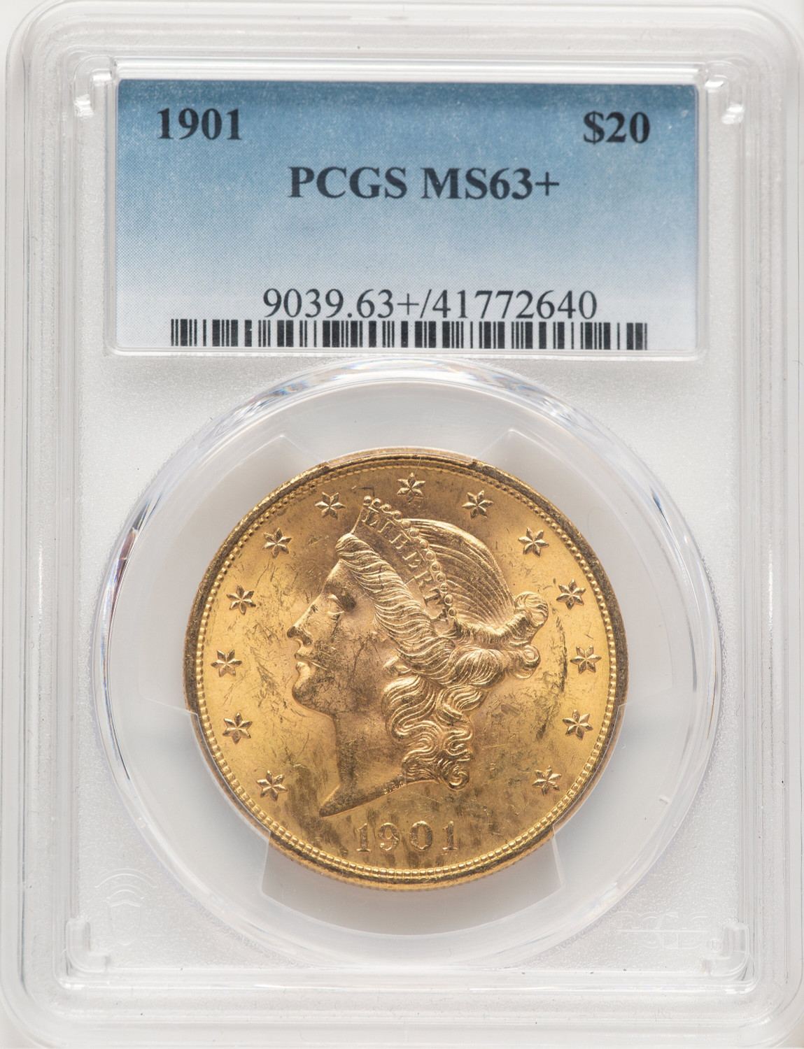 1901 $20 Liberty Double Eagle PCGS MS63+ (777621001)
