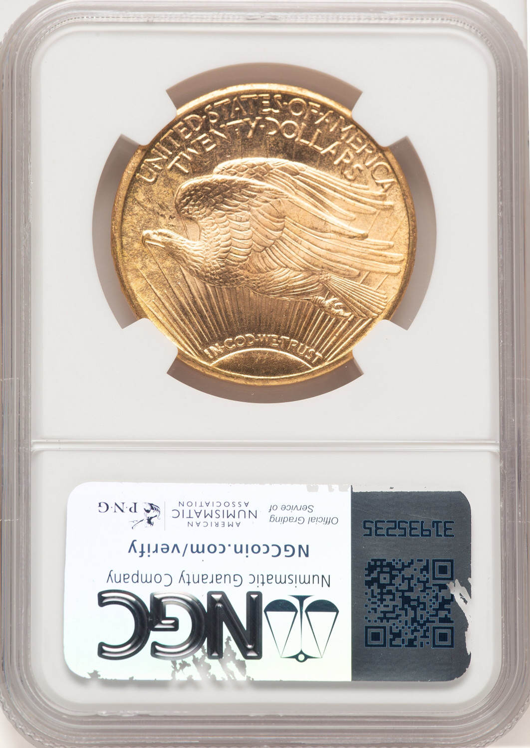 1925 $20 Saint-Gaudens Double Eagle NGC MS66+ (507267038). Second Image