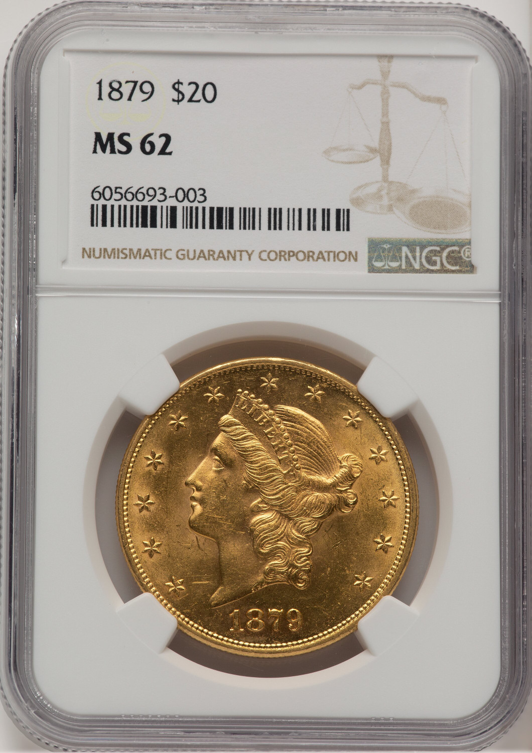 1879 $20 Liberty Double Eagle NGC MS62 (778256053)