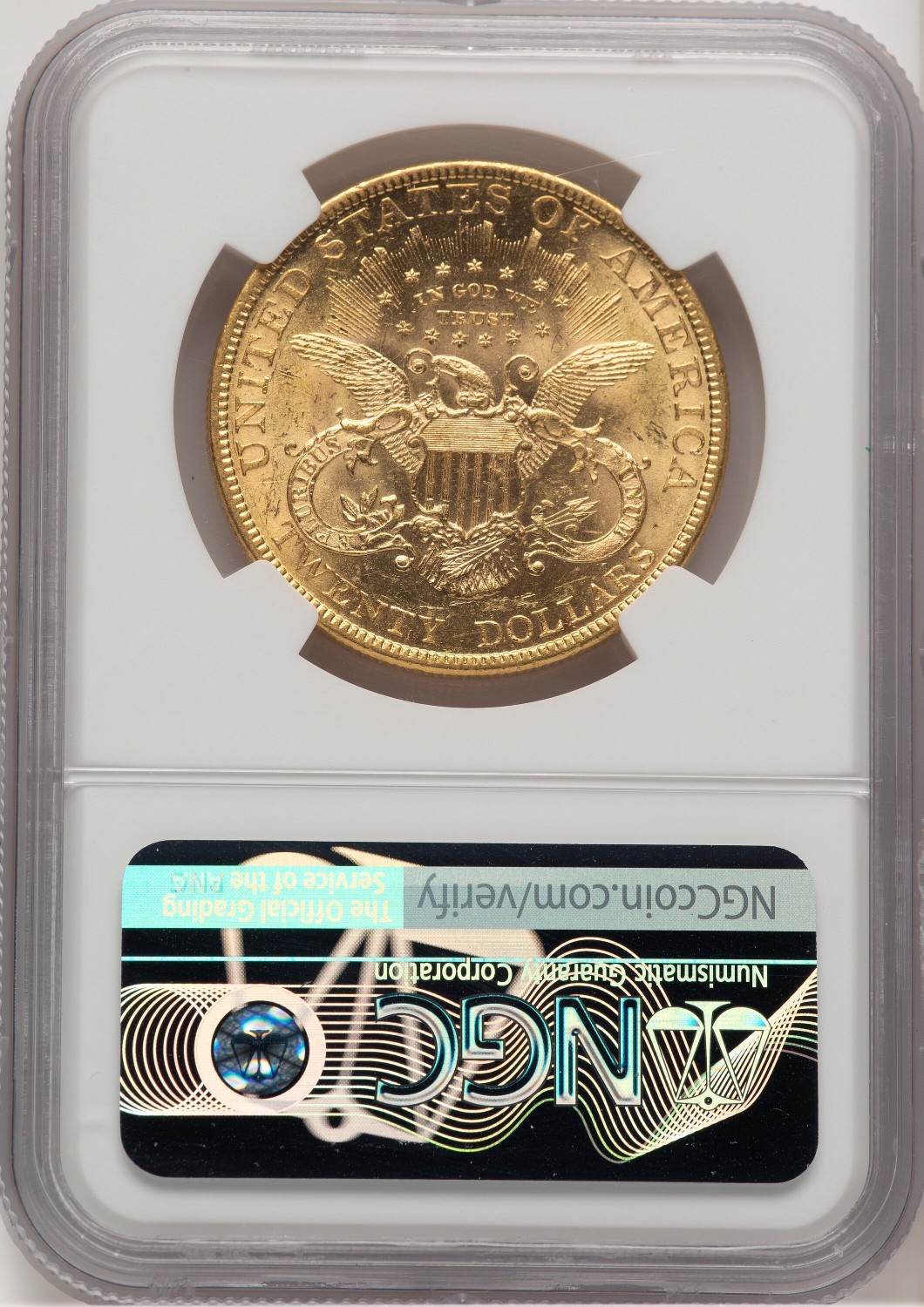 1879 $20 Liberty Double Eagle NGC MS62 (778256053). Second image.