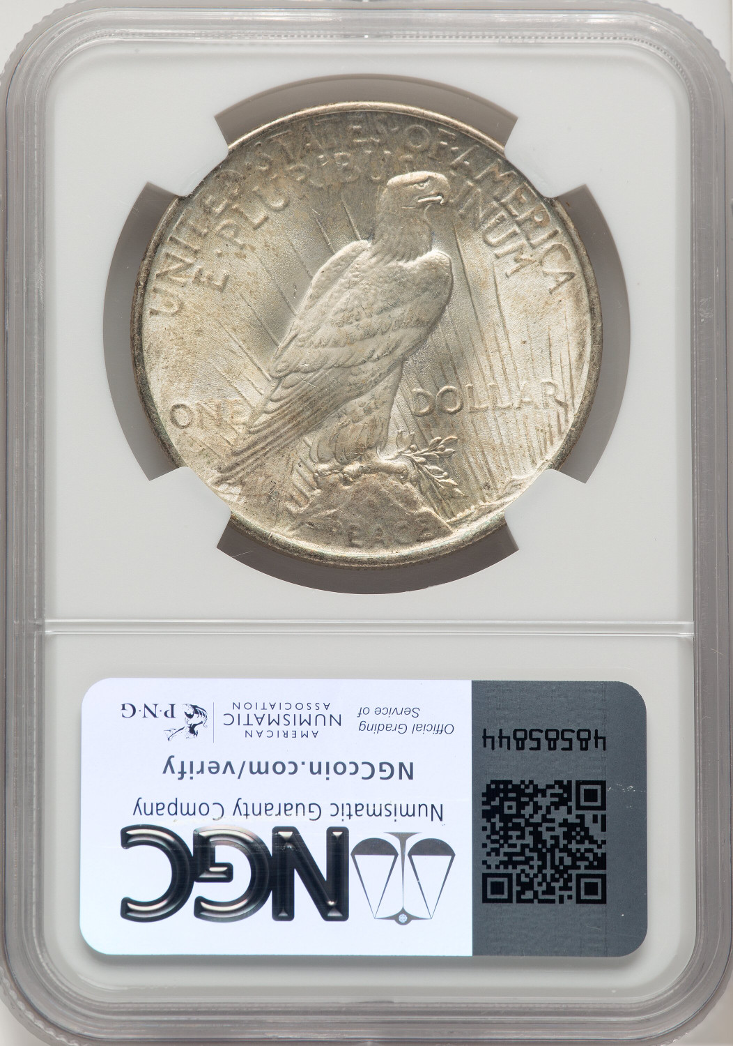 1923 Peace Dollar NGC MS66+ (507436018). Second Image